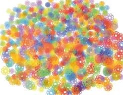 Fleurs à clipser, translucides, set de 640 pièces - Eduplay