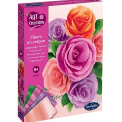 Fleurs en crépon -roses - Sentosphère