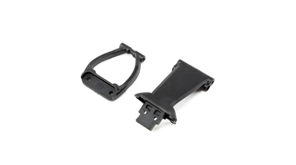 Front Bumper/Skid Plate&Support,Gray - Rock Rey - Losi - Losi - TLR