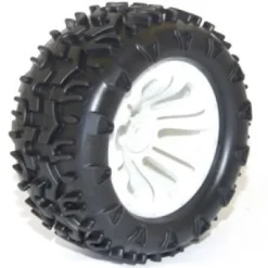 FTX CARNAGE MOUNTED WHEEL/TYRE COMPLETE PAIR - WHITE - FTX