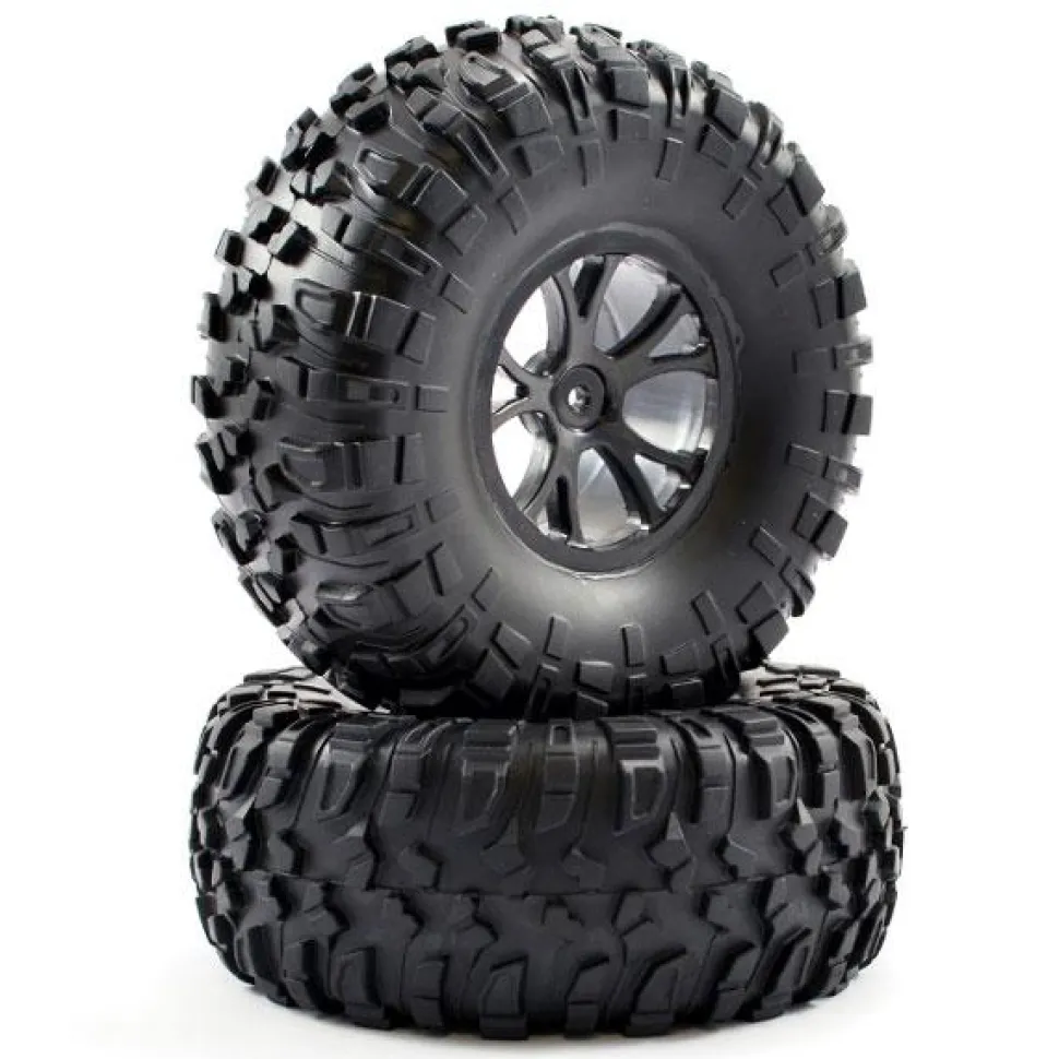 FTX OUTLAW PRE-MOUNTED WHEELS & TYRES - BLACK - FTX