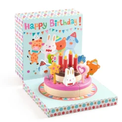 Gâteau d'anniversaire en bois : Happy Birthday - Djeco