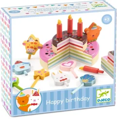 Gâteau d'anniversaire en bois : Happy Birthday - Djeco