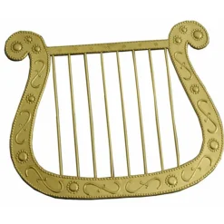 Harpe dorée en plastique 30cm - RueDeLaFete