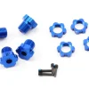 Hexagones De Roues Alu Anodises Bleu + Ecrous De Roues Anodises Bleu - Traxxas