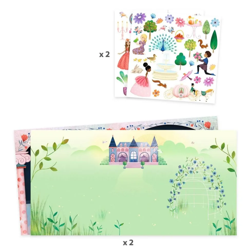 Histoires de stickers : La vie au château - Djeco