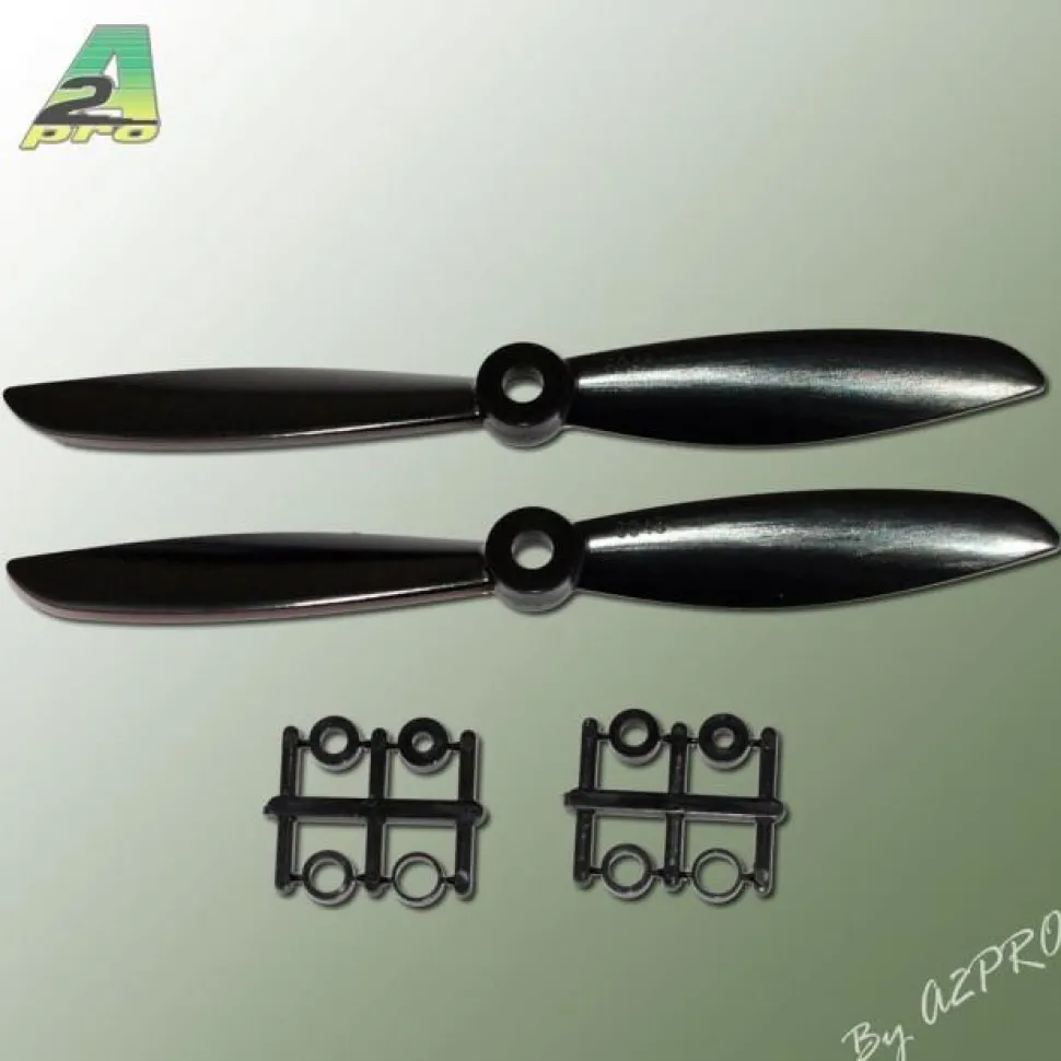 Hélice Gemfan Slow Fly noir - 6x4.5 CW (2 pcs) - Gemfan