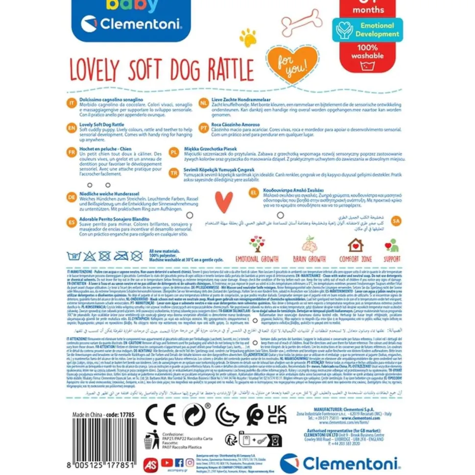 Hochet Chien - Lovely Soft Dog - Clementoni