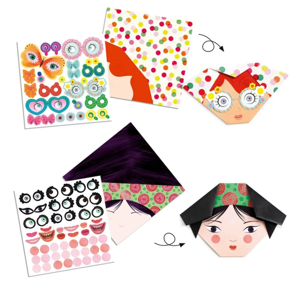 Initiation à l'origami : Frimousses - Djeco