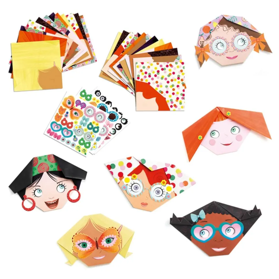 Initiation à l'origami : Frimousses - Djeco