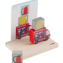 Jeu à empiler en bois 3D pompiers - Haba
