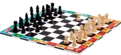 Jeu d'échecs et dames en bois - Djeco