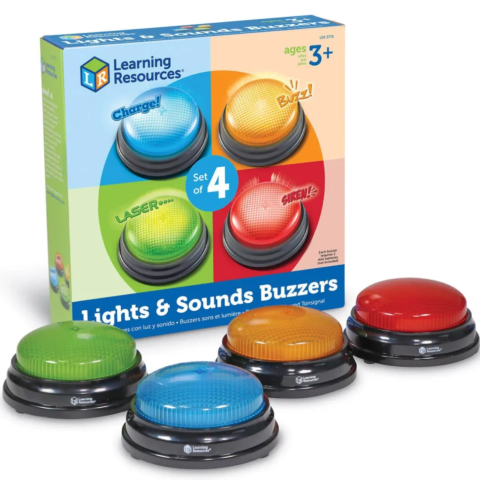 Jeu de 4 Buzzers sons et lumière - Learning Resources