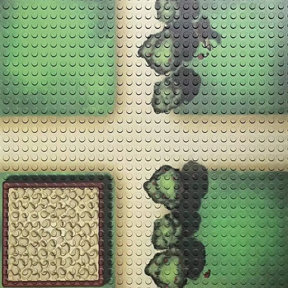 Jeu de blocs de construction Plateaux 32x32 picots 4 pièces ferme - Eduplay