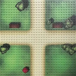 Jeu de blocs de construction Plateaux 32x32 picots 4 pièces ferme - Eduplay