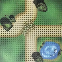 Jeu de blocs de construction Plateaux 32x32 picots 4 pièces ferme - Eduplay