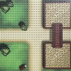 Jeu de blocs de construction Plateaux 32x32 picots 4 pièces ferme - Eduplay