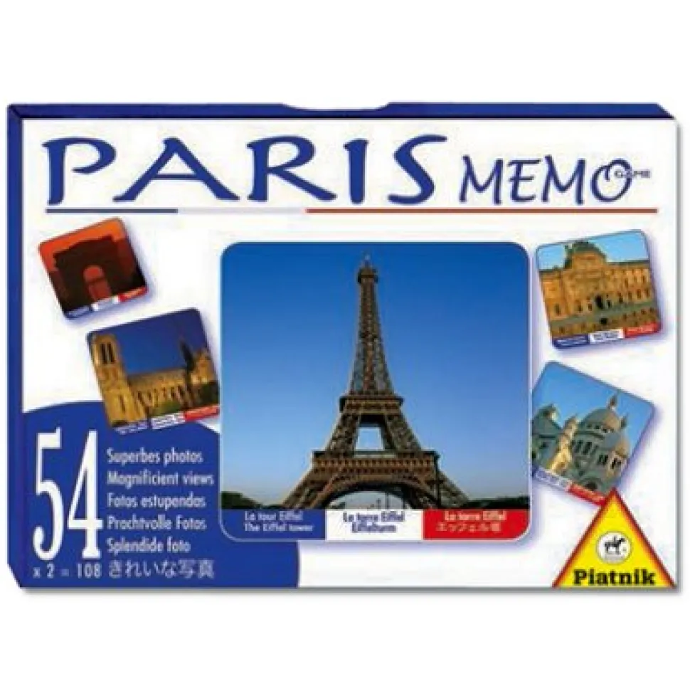 Jeu de cartes Mémo Paris - Piatnik