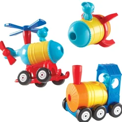 Jeu de construction : 1-2-3 Build It!™: fusée, train, hélicoptère - Learning Resources