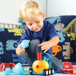 Jeu de construction : 1-2-3 Build It!™: fusée, train, hélicoptère - Learning Resources