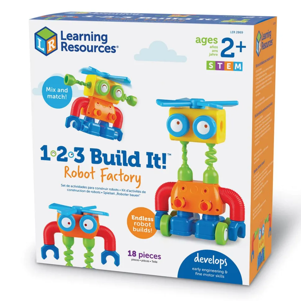 Jeu de construction : 1-2-3 Build It!™: Robot factory - Learning Resources