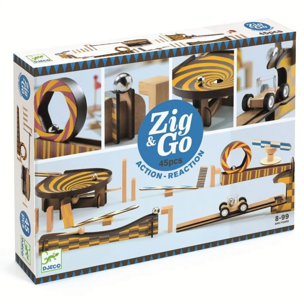 Jeu de construction Action-Réaction : Zig & Go : 45 pièces - Djeco