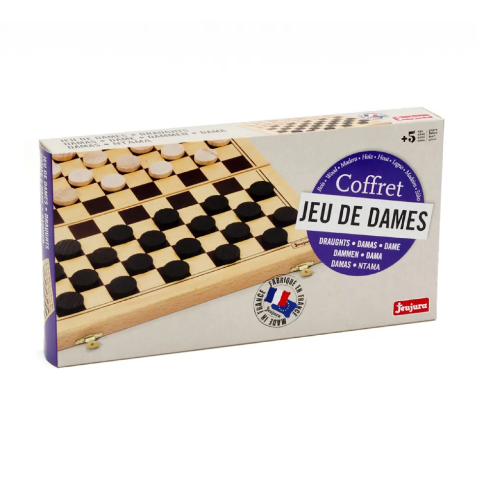 Jeu de dames : Coffret pliant - JeuJura