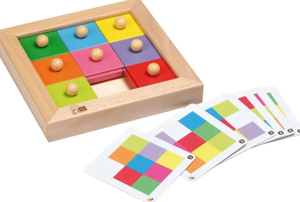 Jeu de glissement en bois avec 6 cartes - Eduplay