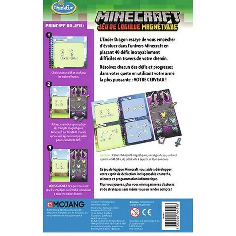 Jeu de logique magnétique : Minecraft - Ravensburger