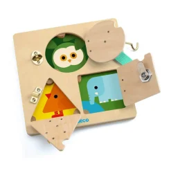Jeu de manipulation en bois : LockBasic - Djeco