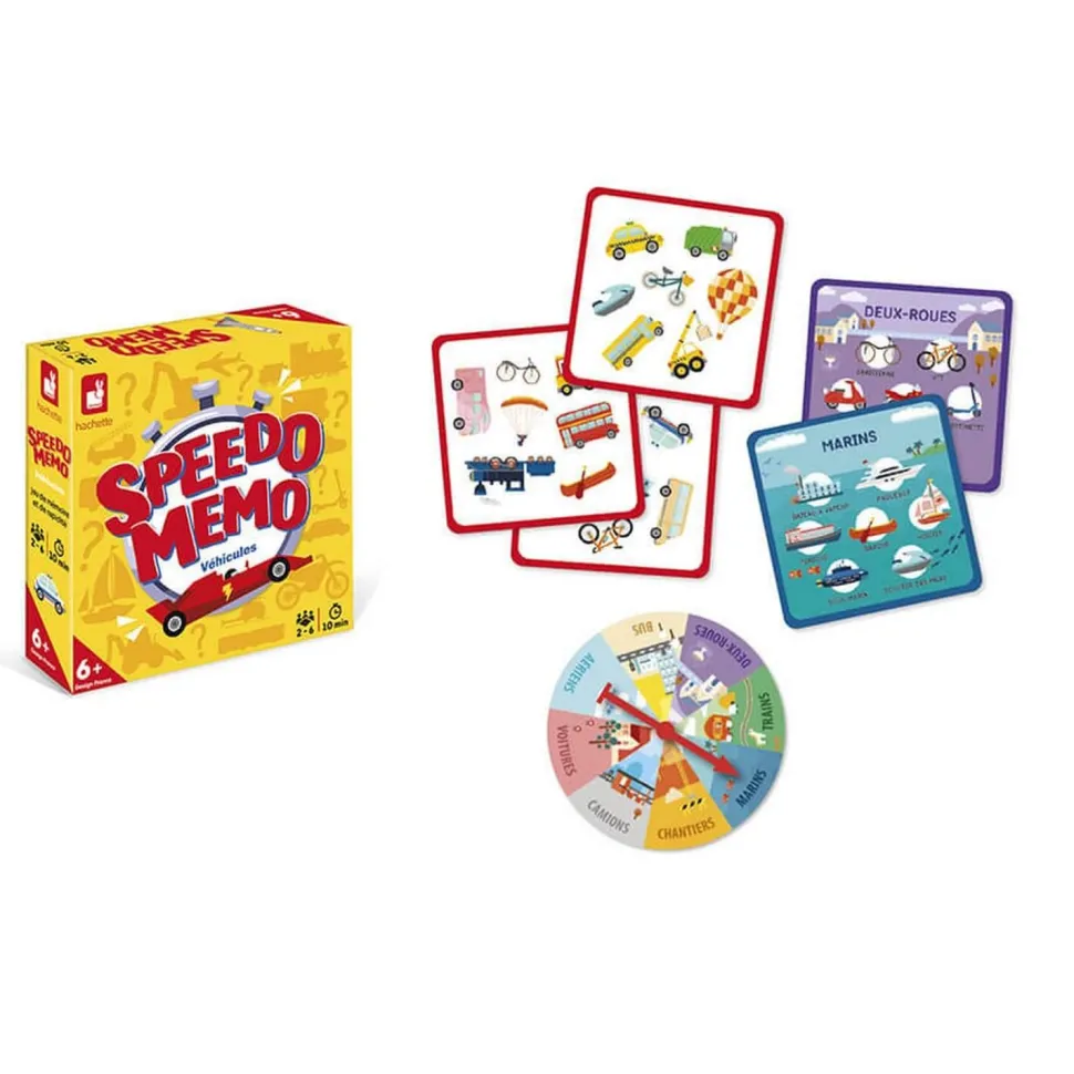 Jeu de mémoire : Speedo Memo Véhicules - Janod