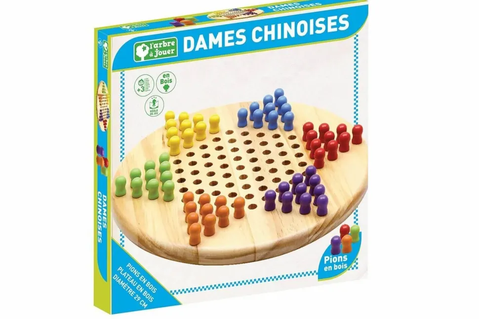 Jeu des Dames Chinoises en Bois - L'arbre à jouer
