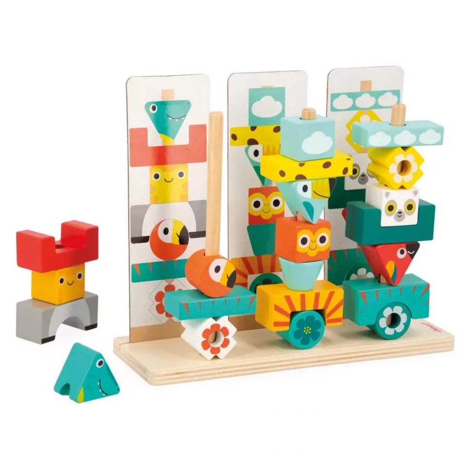 Jeu d'observation en bois : Totem Tropik - Janod