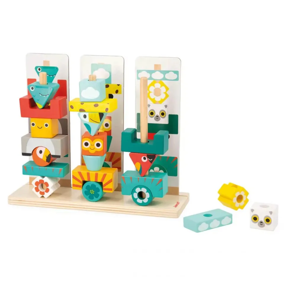 Jeu d'observation en bois : Totem Tropik - Janod