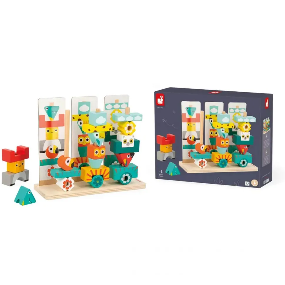 Jeu d'observation en bois : Totem Tropik - Janod