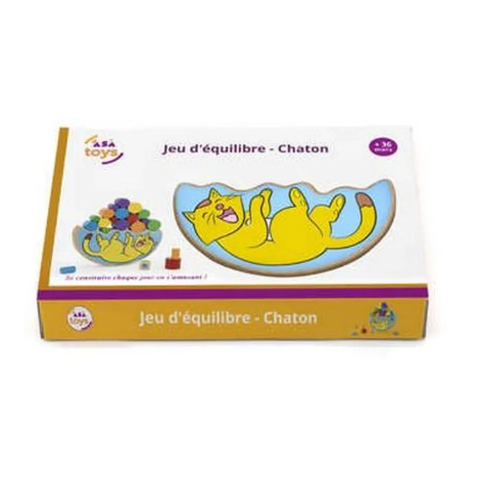 Jeu d'équilibre en bois : Chaton - Plan Toys
