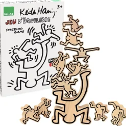 Jeu d'équilibre en bois par Keith Haring - Vilac