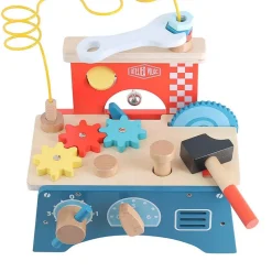 Jeu d’éveil en bois : Établi multi-activités - Vilac