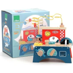 Jeu d’éveil en bois : Établi multi-activités - Vilac