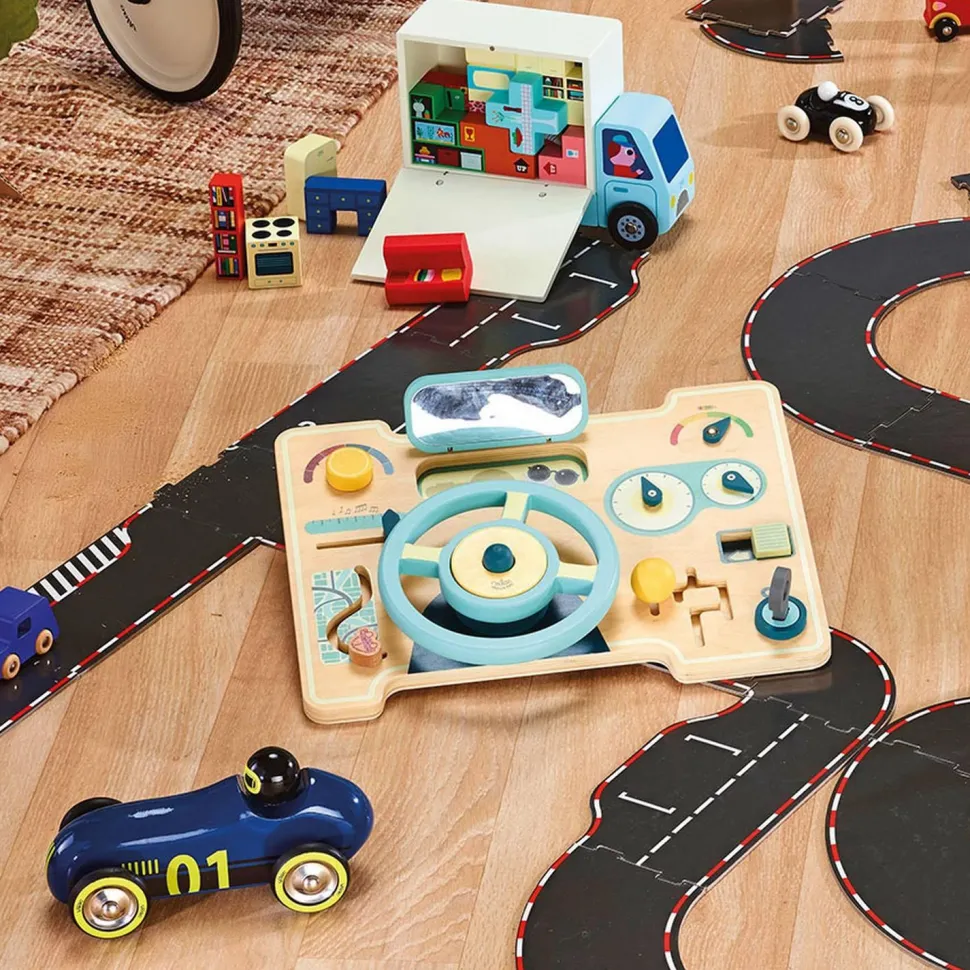 Jeu d'éveil en bois, Tableau de bord multi-activités - Vilac