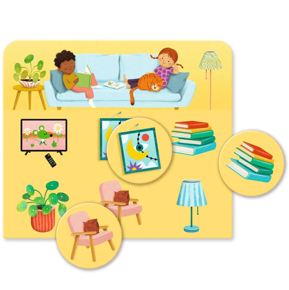 JEUX EDUCATIFS - MÉMOS, LOTOS, DOMINOS : Loto Dans la maison - Djeco