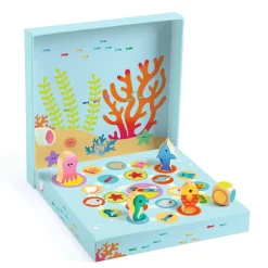 JEUX EDUCATIFS BOIS -Ludo Sea - 4 jeux - Djeco
