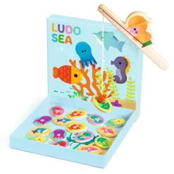 JEUX EDUCATIFS BOIS -Ludo Sea - 4 jeux - Djeco