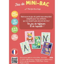 JEUX DE CARTES - JEU DU MINI-BAC - Editions Auzou