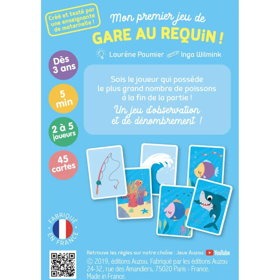 JEUX DE CARTES - MON PREMIER JEU DE GARE AU REQUIN ! - Editions Auzou