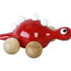 Jouet à promener en bois : dino rouge - Vilac