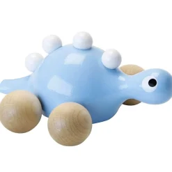 Jouet à promener en bois : dino bleu - Vilac
