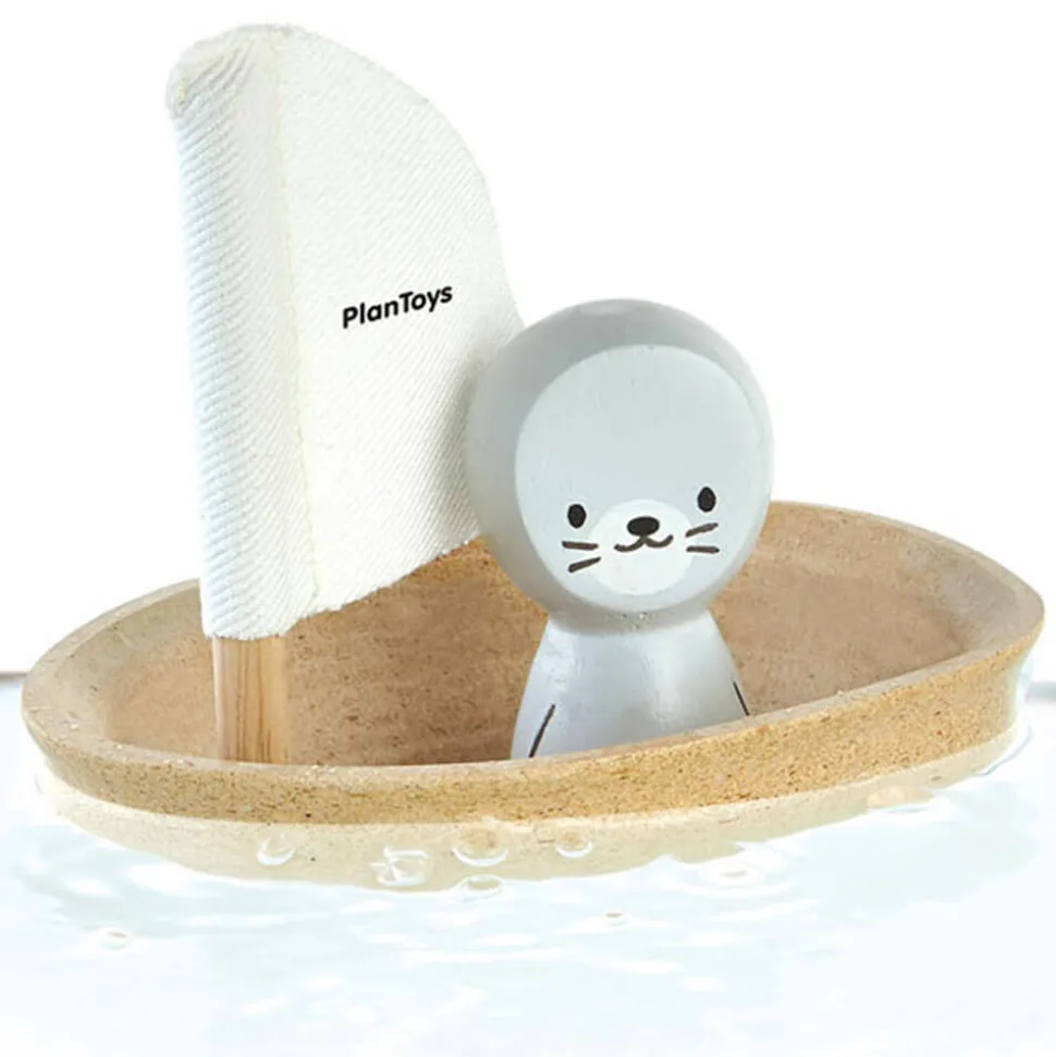 Jouet pour le bain: Bateau phoque - Plan Toys