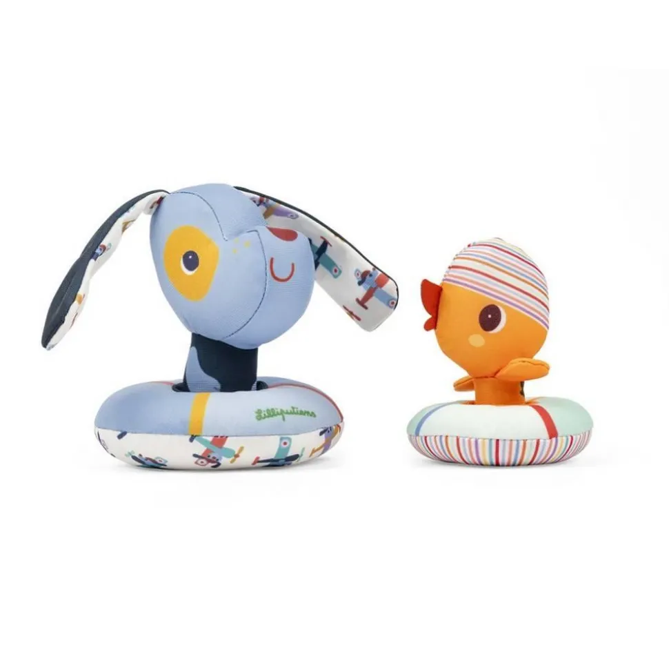JOUETS DE BAIN FLOTTANTS - JULES LE CLIEN ET SON CANARD AVEC BOUEES - Lilliputiens