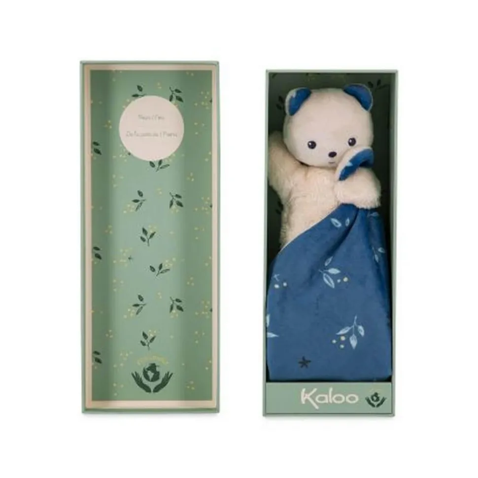 Kaloo Carré Douceur : Doudou Ours Noctambule - Kaloo